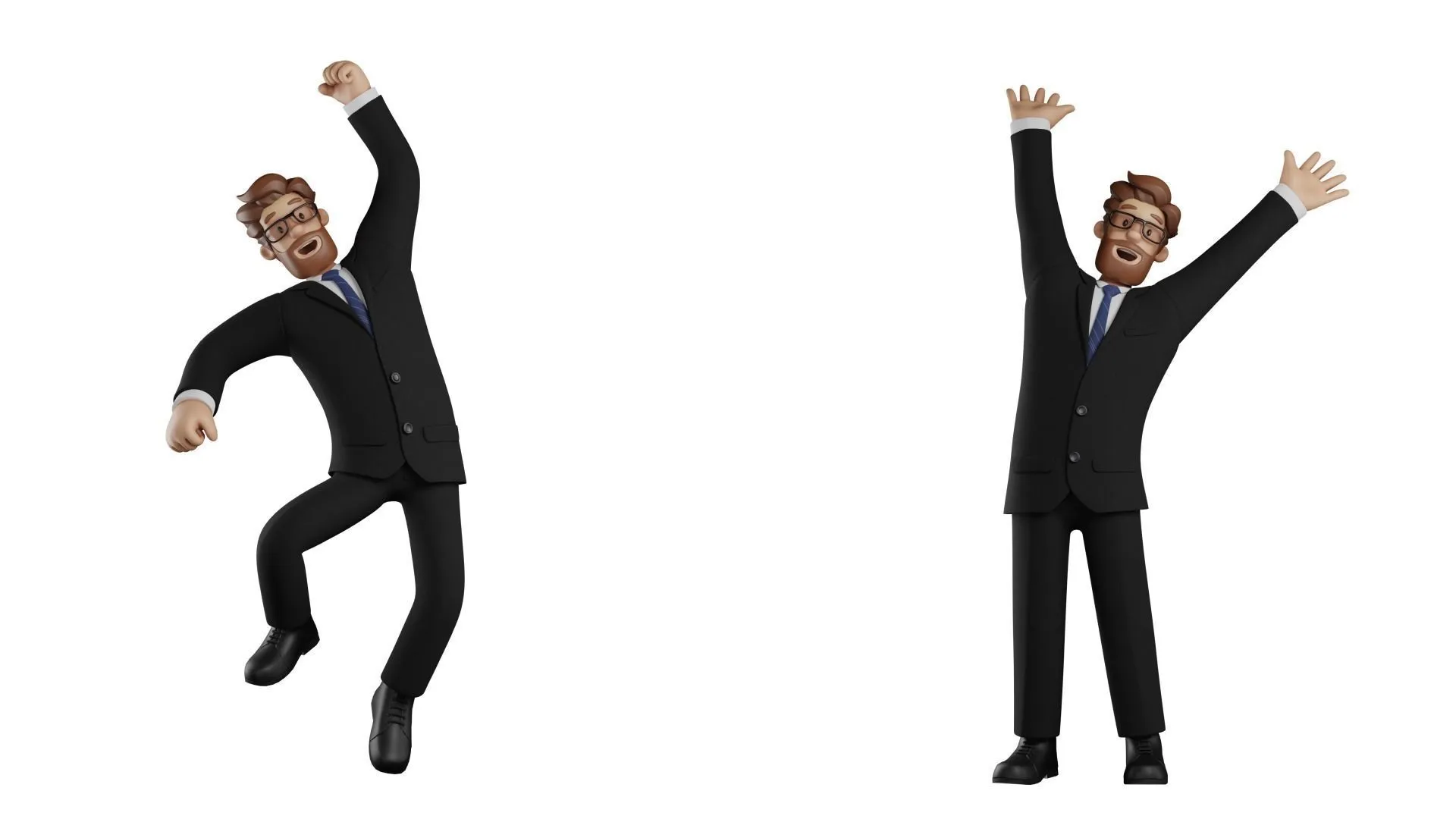 Business Man Character 3D animation showcase